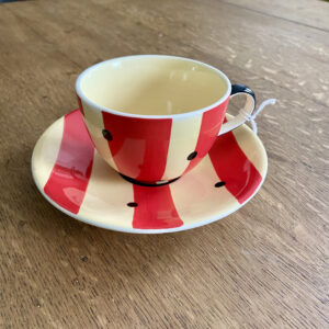 Circus Stripe Tea Cup & Saucer